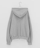 [Unisex] Pemmo Brushed Printing Two-Way Over Hood Zip-Up