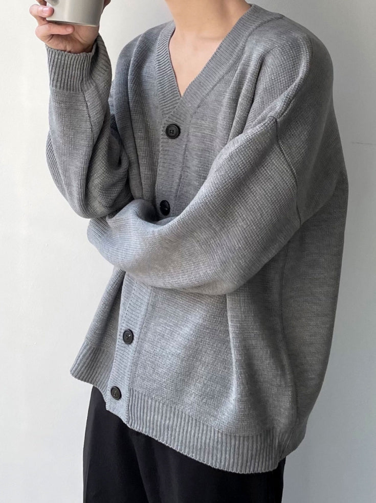 【COSYHARU】Plan Dark Color Cardigan COSYHARU (コシハル) - プランダークカラーカーディガン / Plan
