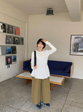 Manori banding wide cotton pants