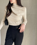 Lapu Unbalanced Wrap Button Polar Knit