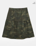 Deron Military Camo Midi Skirt