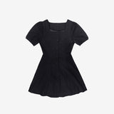 Clony Puff Raw Denim One Piece