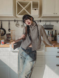 High-Neck Two-Way Knit Zip-Up
