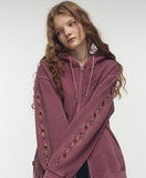 [2-WAY] Chima Sleeve Pigment Hood Zip-up