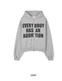 Addiction Back Print Hoodie Zip-Up