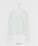 Hideni Flower Patchwork Punching T-shirt