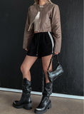 Pay corduroy line shorts