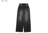 Kawa washed denim wide pants