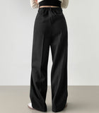Winter Wool Two Pintuck Inner Clip Wide Slacks