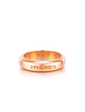 Champagne Full Moon Slim Silver Ring M