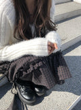 Helo Angora Rib Ribbon Knit Cardigan