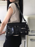 Seongah Two-Pocket Eyelet Shoulder Bag