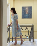 Manilo Puff Tweed Check One Piece
