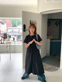 Hirot Short Sleeve Nylon Pocket Long One Piece