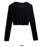 SHORT BUTTON CARDIGAN