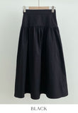 Eki Banding Shirring Flare Long Skirt