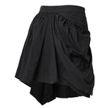 Asymmetrical Draped Layered Skirt