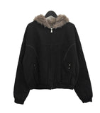 (Unisex) Keron Fur Hooded Bomber Cotton Jumper