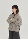 [BAONHAUS] Poriri Boucle Collar Bokashi Wool Cardigan