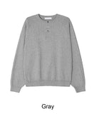 Revved henley neck knit