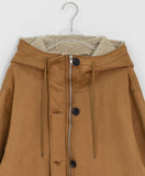 Pinche Hood Wool Suede Jacket