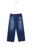 Cat washed corduroy mix denim pants