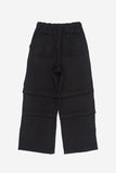 Double placket eyelet wide pants