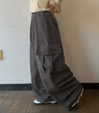 Frant Cargo Banding Wide Pants