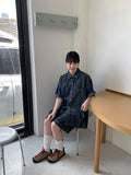 [unisex] Heiko Stitch Banding Bermuda Denim Pants