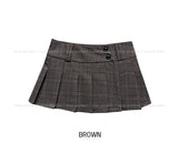 Kido Check Pleated Mini Skirt