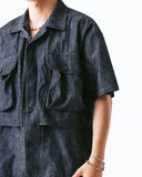 Ventilation Denim Half Shirt