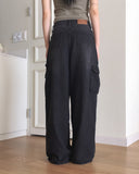 Keple Bijo Cargo Pocket Wide Denim Pants