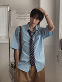 [Plan/1+1] Print Basic Short Sleeve Shirt
