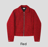 Log Mohair Wool Crop Jacket