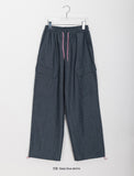 Recall Pink String Cargo Denim Banding Pants