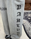 Bello Crack Lettering Wide Pants