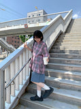[unisex] Kidou Check Short Sleeve Over Shirt