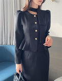 Coel Tie Peplum Blouse