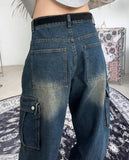 Cardan Washing Cargo Denim Pants
