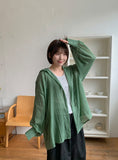 Miltu Summer See-through Hood Shirt