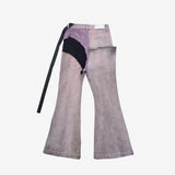 (Unisex) Buroon Incision Color Matching Pants