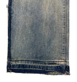 Messy fringe denim