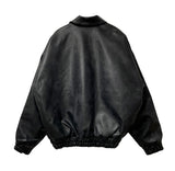 [Lining quilting] CRACK LEATHER BOMBER JP