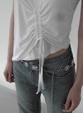 Leme Shirring Layered Sleeveless