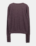Sabine Stripe Color Matching V-Neck Long Sleeve Knit