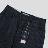 Chase Herringbone Wide Denim Pants