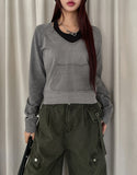 Pigment Dekki Pocket V-Neck Hoodie
