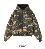 Henard Camo Quilted Hood Jumper