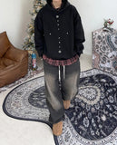 Eka Balloon Banding Denim Pants