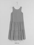 Gaven Check Ribbon Long Tiered One Piece